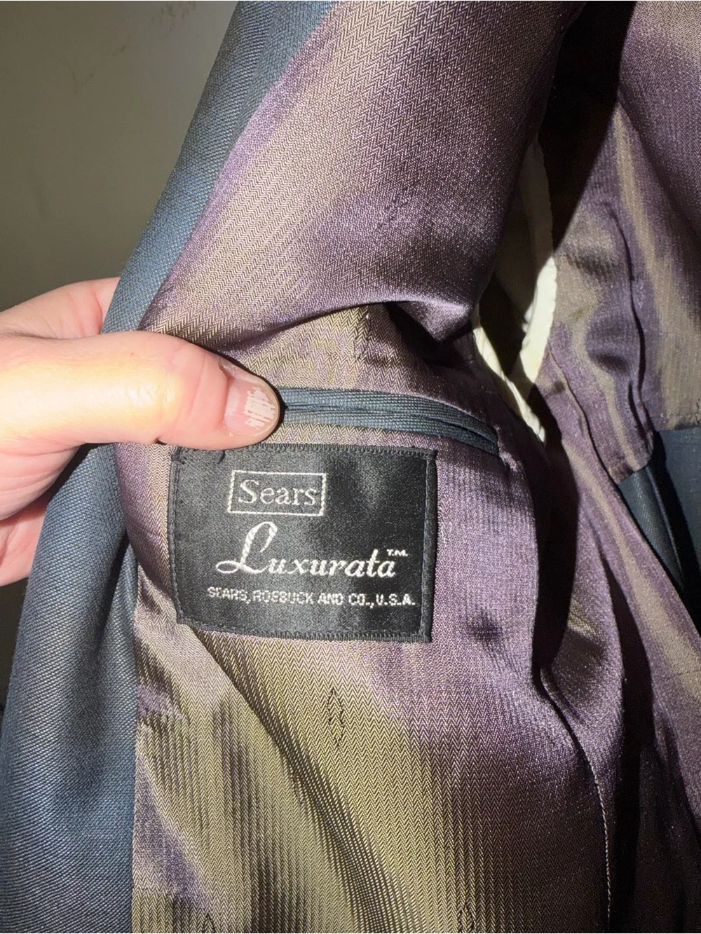 Vintage Sears Luxurata union made Men's suit pants 32x31 coat 42s fabulous cond